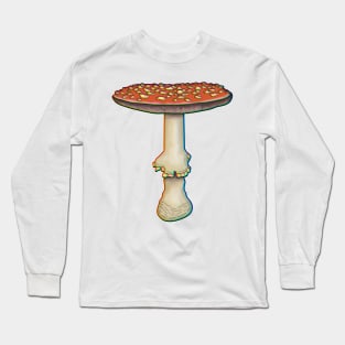 Trippy Amanita muscaria mushroom fungus Long Sleeve T-Shirt